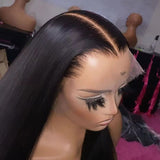 Reay to Wear Raw Vietnamese Hair Bone Straight Natural Black 180% Density 13x4 13x6 HD Lace Front Human Hair Wigs Pre Plucked 4x4 Lace Wigs For Black Women