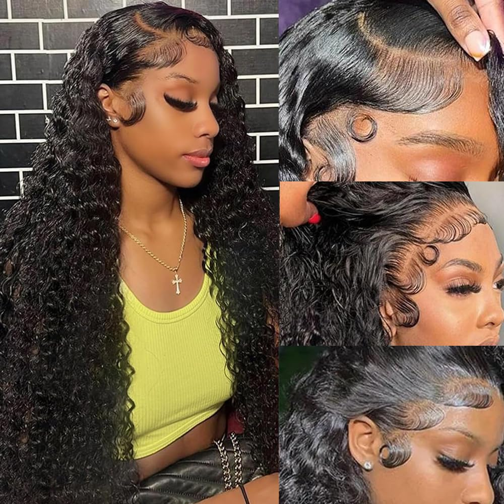 AMZHAIR Wholesale Raw Brazilian Hair Kinky Curly Natural Black Color 13x6 Lace Wigs Human Hair 13x4 HD Full Lace Frontal Wigs 4x4 Lace Closure Wigs Glueless for Women