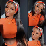 High Density Headband Wig Straight Virgin Human Hair Headband Wigs For Black Women