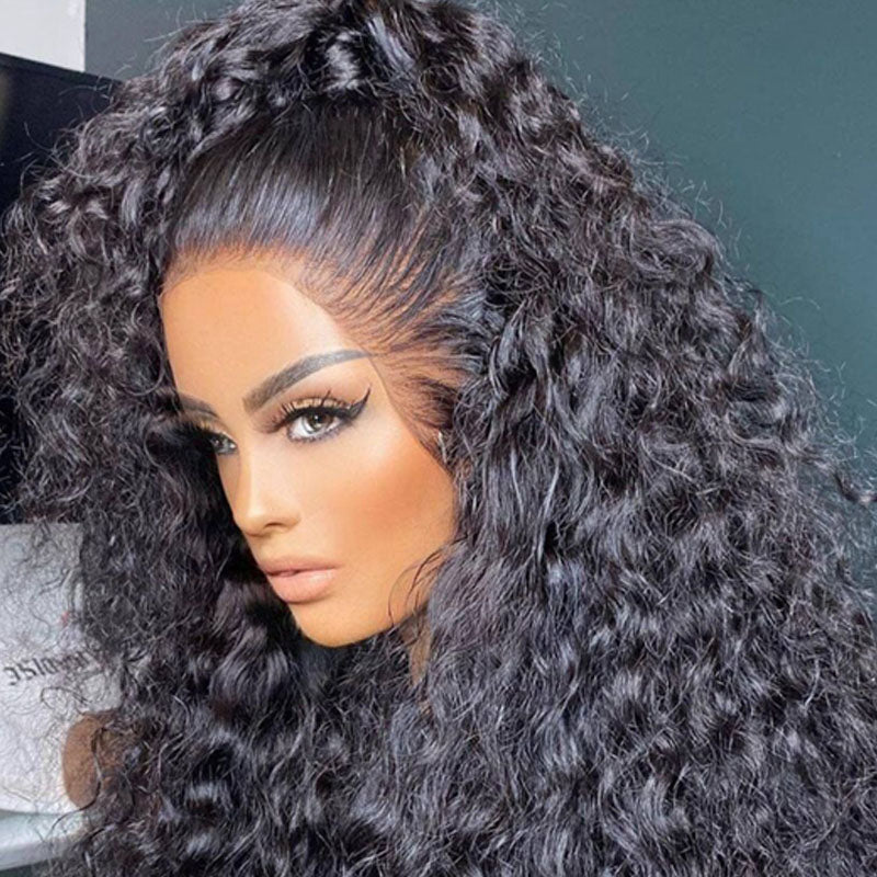 Water Wave HD 360 Lace Wig Pre Plucked Super Quality Human Hair 180% Density