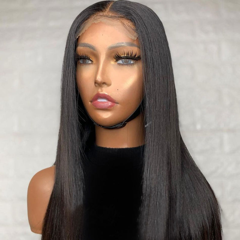 Pre Plucked Straight 360 Lace Wig Glueless HD Transparent Lace 180% Density