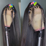 Pre Plucked Straight 360 Lace Wig Glueless HD Transparent Lace 180% Density