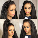 Yaki Kinky Straight 360 Lace Wig Pre Pluckec HD Lace Transparent 180% Density