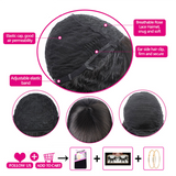 Trending Style Machine Made Wigs With Bangs Kinky Curly Human Hair High Density 180% Soft and Bouncy