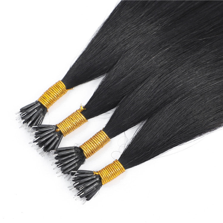 AMZHAIR New Arrival Nano Ring Human Hair Extensions Light Color Virgin European Hair Extension