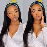 Affordable Headband Wig Straight Best Viegin Human Hair High Density