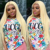 High Quality 613 Blonde Lace Front Wig Straight Best Human Virgin Hair