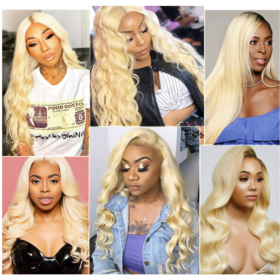 High Quality 613 Blonde Lace Front Wig Straight Best Human Virgin Hair