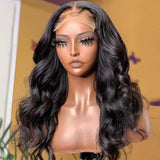 Pre Plucked Body Wave Closure Wig Affordable 180% Density Full End
