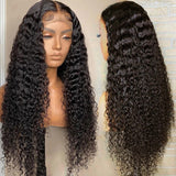High Qualtiy Kinky Curly Lace Closure Wig 180% Density Human Hair Virgin Hair