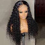 High Qualtiy Kinky Curly Lace Closure Wig 180% Density Human Hair Virgin Hair