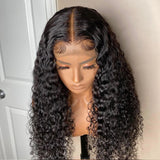 High Qualtiy Kinky Curly Lace Closure Wig 180% Density Human Hair Virgin Hair