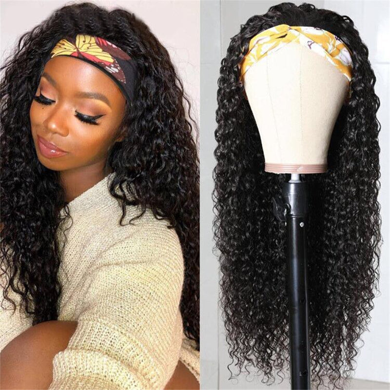 Affordable Kinky Curly Wave Headband Wig Soft Bouncy High Quality