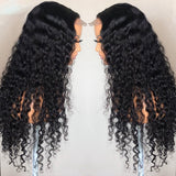Affordable Deep Wave Lace Closure Wig 100% Human Hair High Density