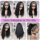 Affordable Deep Wave Headband Wig High Density Human Virgin Hair