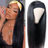 High Density Headband Wig Straight Virgin Human Hair Headband Wigs For Black Women