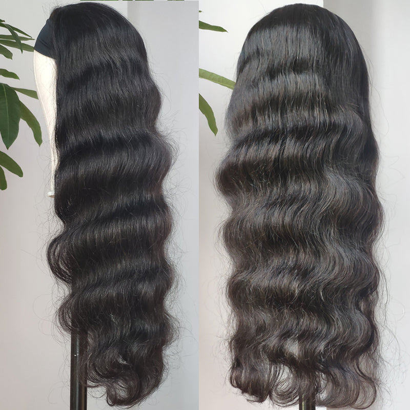 Body Wave Affordable Headband Wig 180% Density High Quality Human Hair