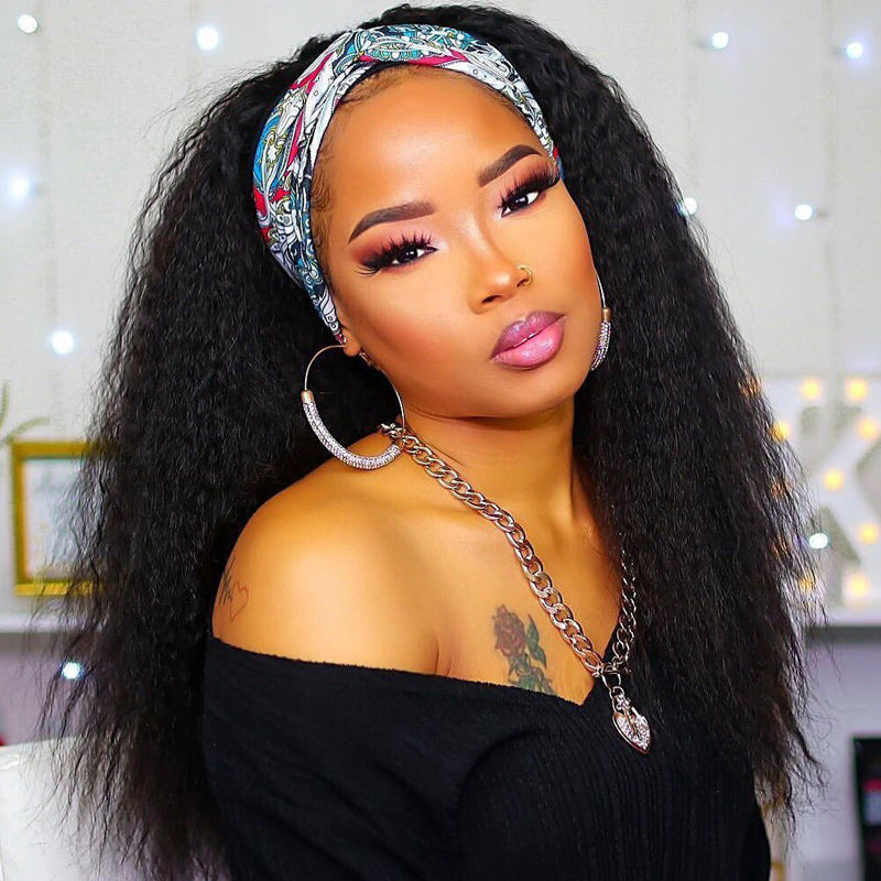 Yaki Kinky Straight Headband Wig Affordable High Quality Full Ends