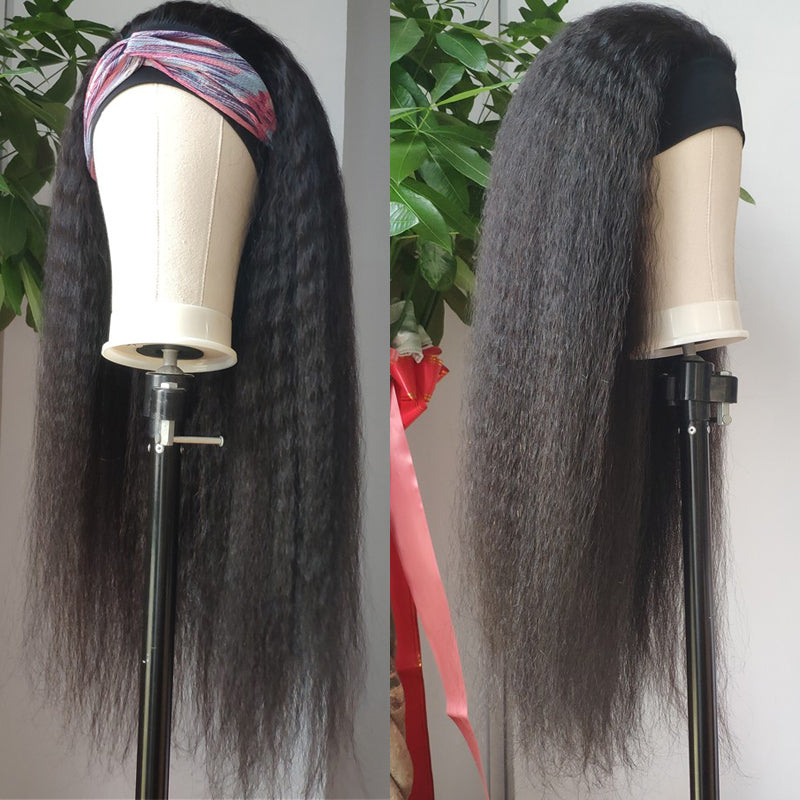 Yaki Kinky Straight Headband Wig Affordable High Quality Full Ends