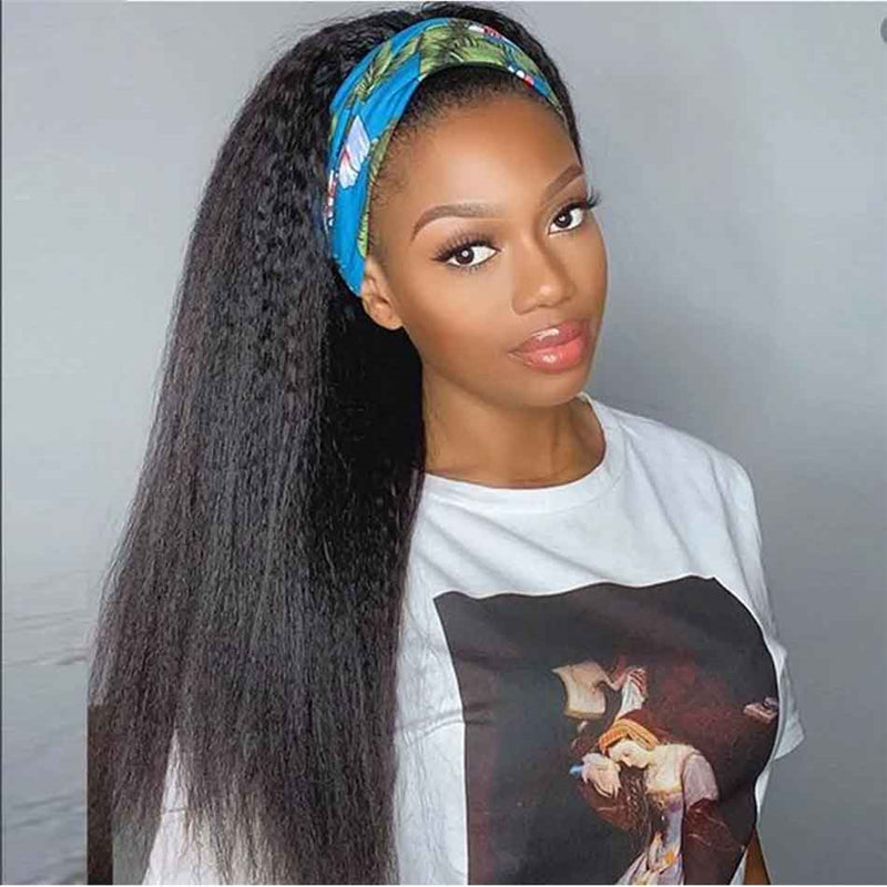 Yaki Kinky Straight Headband Wig Affordable High Quality Full Ends