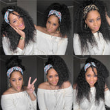 Soft Bouncy Affordable Headband Wig Water Wave High Full Density