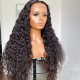 HD Transparent Glueless 180% Density Pre Plucked Deep Curly Lace Front Wigs