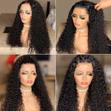 Brazilian Hair Curly Wave HD Transparent Lace Front Wigs 180% Density Pre Plucked