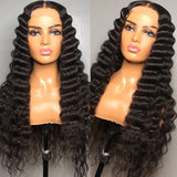 Perfect HD Invisible Pre Plucked 13X4 Deep Wave Lace Front Human Hair Wig 180% Density