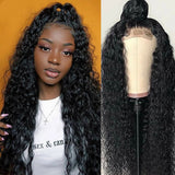 High Density Water Wave HD Transparent Lace Closure Wig 100% Human Hair