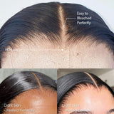 Ginger Orange Color 350# Human Hair Short Bob Lace Front Wig Bleached Knots for Black Women