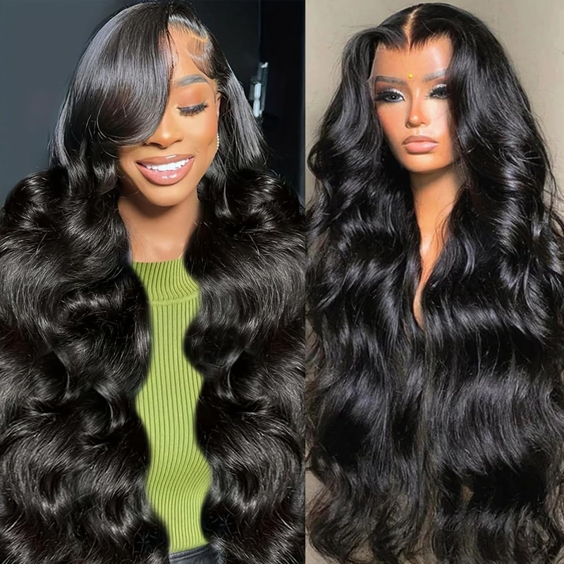 AMZHAIR Raw Vietnamese Hair Natural Color Body Wave 4x4 Lace Closure Wigs Human Hair Black Colored 13x4 13x6 Hd Transparent Lace Frontal Wigs for Black Women