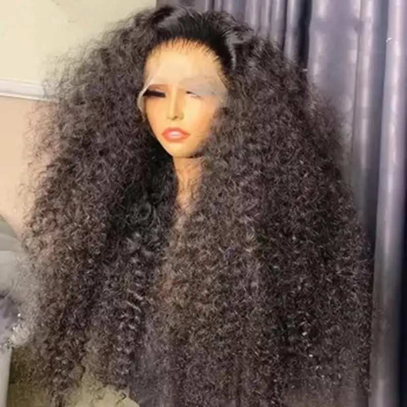 Wholesale Raw Hair Kinky Curly Natural Black Color 13x6 Lace Wigs Human Hair 13x4 HD Full Lace Frontal Wigs 4x4 Lace Closure Wigs Glueless for Women