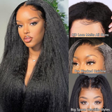 AMZHAIR Wholesale Raw India Hair Kinky Straight Natural Black Color 13x4 Lace Wigs Human Hair HD Full Lace Frontal Wigs 4x4 Lace Closure Wigs Glueless for Women