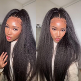 AMZHAIR Wholesale Raw India Hair Kinky Straight Natural Black Color 13x4 Lace Wigs Human Hair HD Full Lace Frontal Wigs 4x4 Lace Closure Wigs Glueless for Women