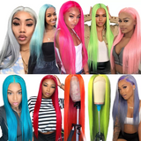 Honey Blonde 27# Pre Colored Straight Human Hair HD Lace Frontal Wig