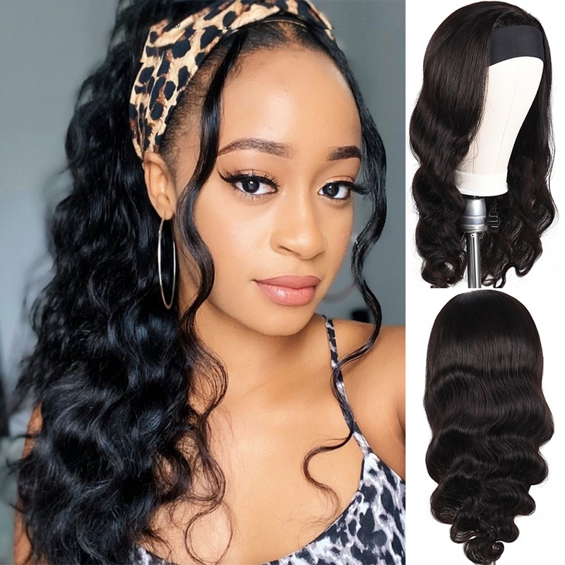 Quality Body Wave Headband Wig 180% Density High Quality 100% Human Hair Wig
