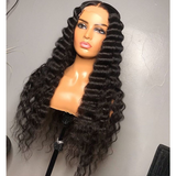 Affordable Glueless Deep Wave 13x4 Lace Front Wigs Human Hair with Baby Hair Pre-Plucked Hairline 180% Density