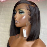 180% Density High Quality Straight Bob Style HD Lace Frontal Wig Pre Plucked