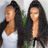HD Transparent Deep Curly Wave Full Lace Wig Pre Plucked Natural Hairline