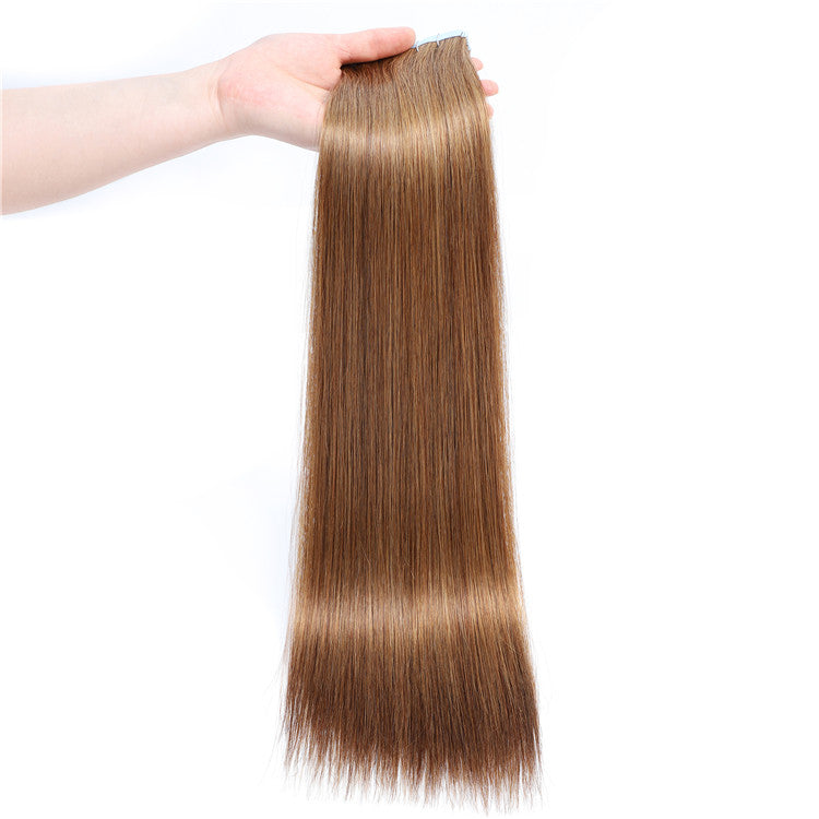 AMZHAIR New Arrival Virgin Cuticle Aligned Tape In Human Hair Extensions 5 Colors Available