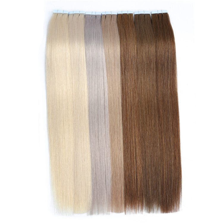 AMZHAIR New Arrival Virgin Cuticle Aligned Tape In Human Hair Extensions 5 Colors Available