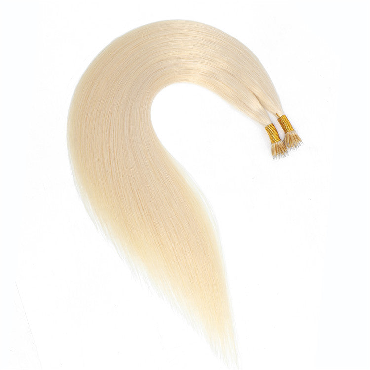AMZHAIR New Arrival Nano Ring Human Hair Extensions Light Color Virgin European Hair Extension