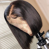 Pre Plucked Pixie Side Part Straight Bob Lace Frontal Wig HD Lace 180% Density