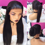 Pre Plucked High Quality Human Hair Straight HD Full Lace Wig 180% Density