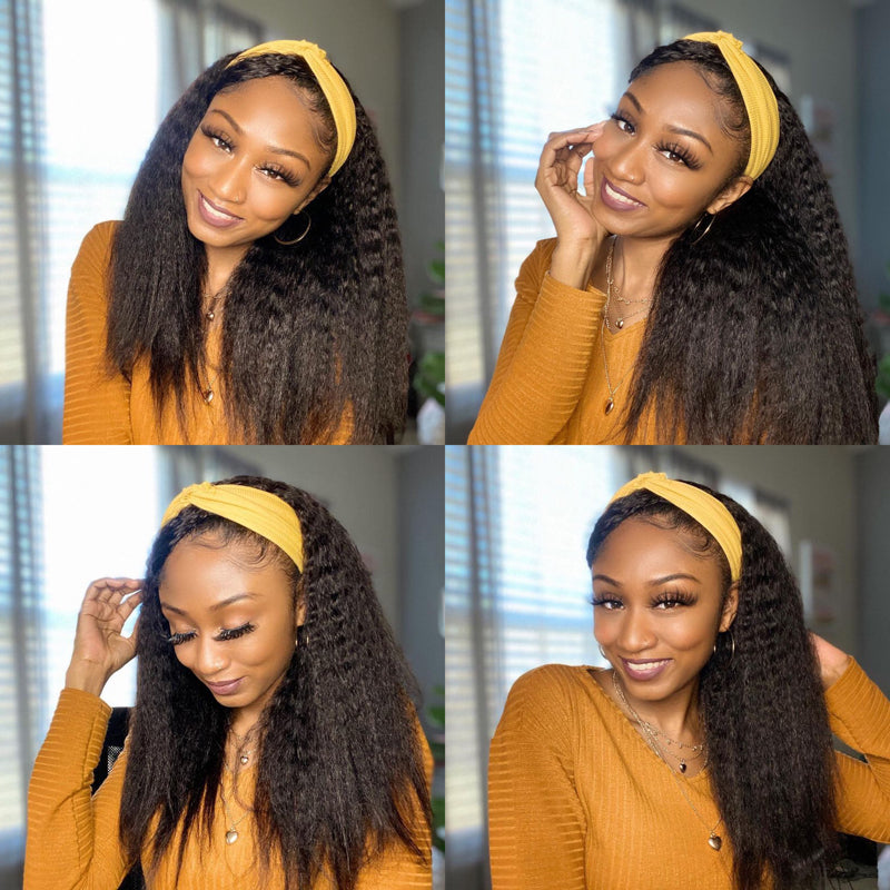 Yaki Kinky Straight Headband Wig Affordable High Quality Full Ends