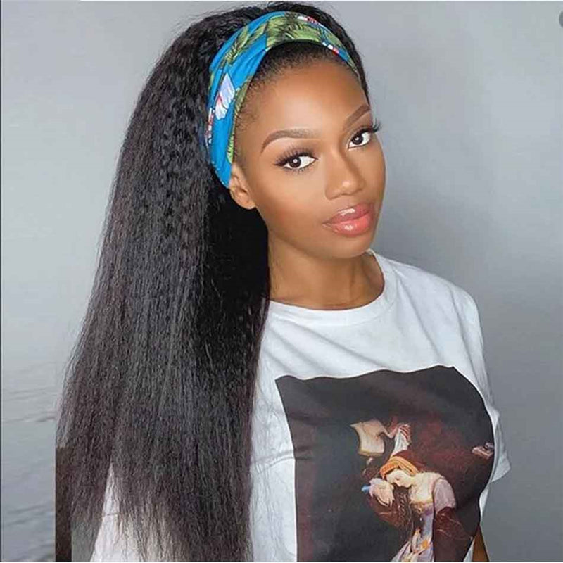 Yaki Kinky Straight Headband Wig Affordable High Quality Full Ends In Stock