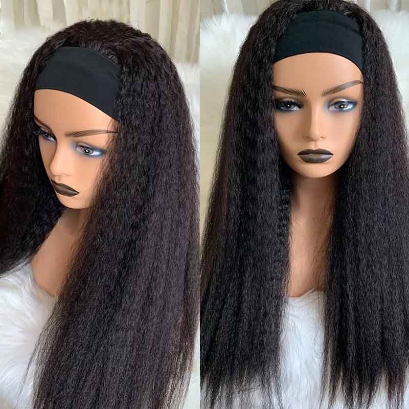 Yaki Kinky Straight Headband Wig Affordable High Quality Full Ends