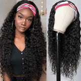 Soft Bouncy Affordable Headband Wig Water Wave High Full Density