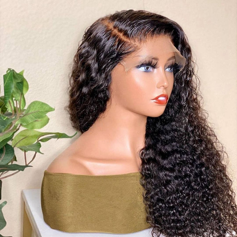 WENYU Lace Front Wigs Human Hair Curly 13x4 Lace Frontal Human Hair Wigs fo＿ 並行輸入品 屋外照明