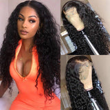 Water Wave 360 HD Lace Front Wig Human Hair Wet and Wavy Lace Wigs with Baby Hair Pre PLucked Hairline